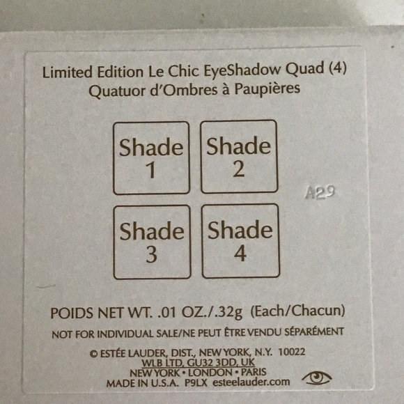 Estée Lauder Limited Edition Le Chic Neutral Eyeshadow quad + full size brow gel - Picture 5 of 6